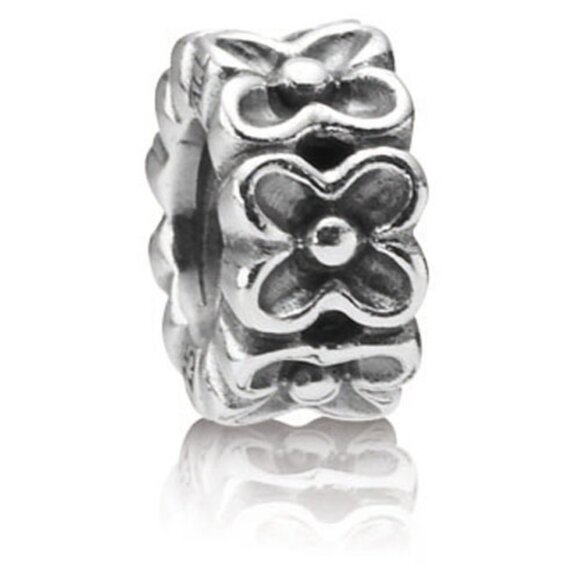 PANDORA Aloha Spacer Authentic Silver Hawaiian Lei Floral Welcoming Friendship - Picture 1 of 10